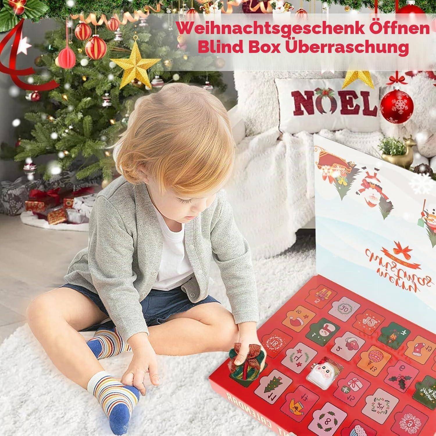 LATERN Adventskalender 2026 mit 24 Plüschtieren für Kinder