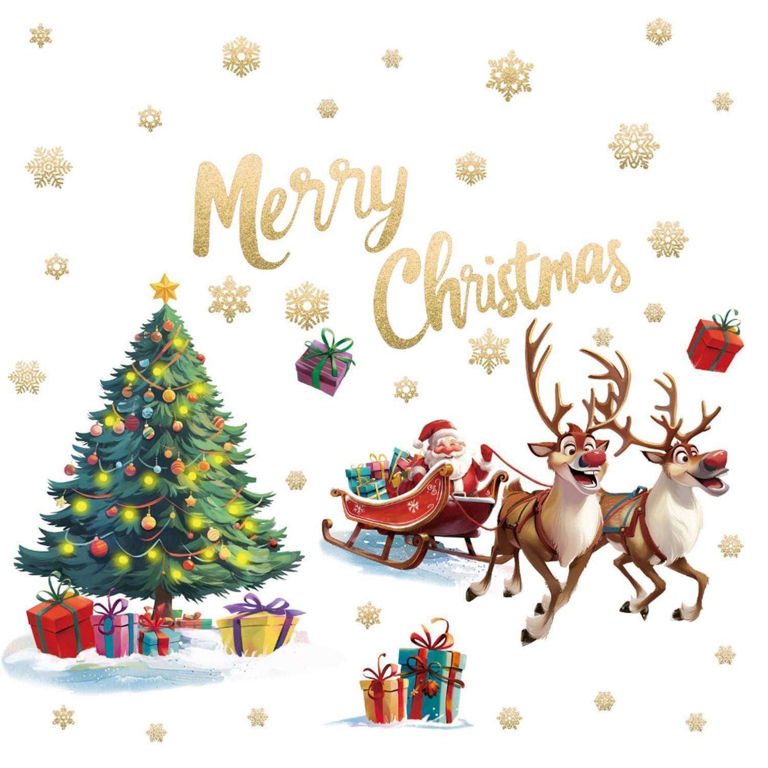 Festliche Weihnachtsillustration mit goldenem Text 