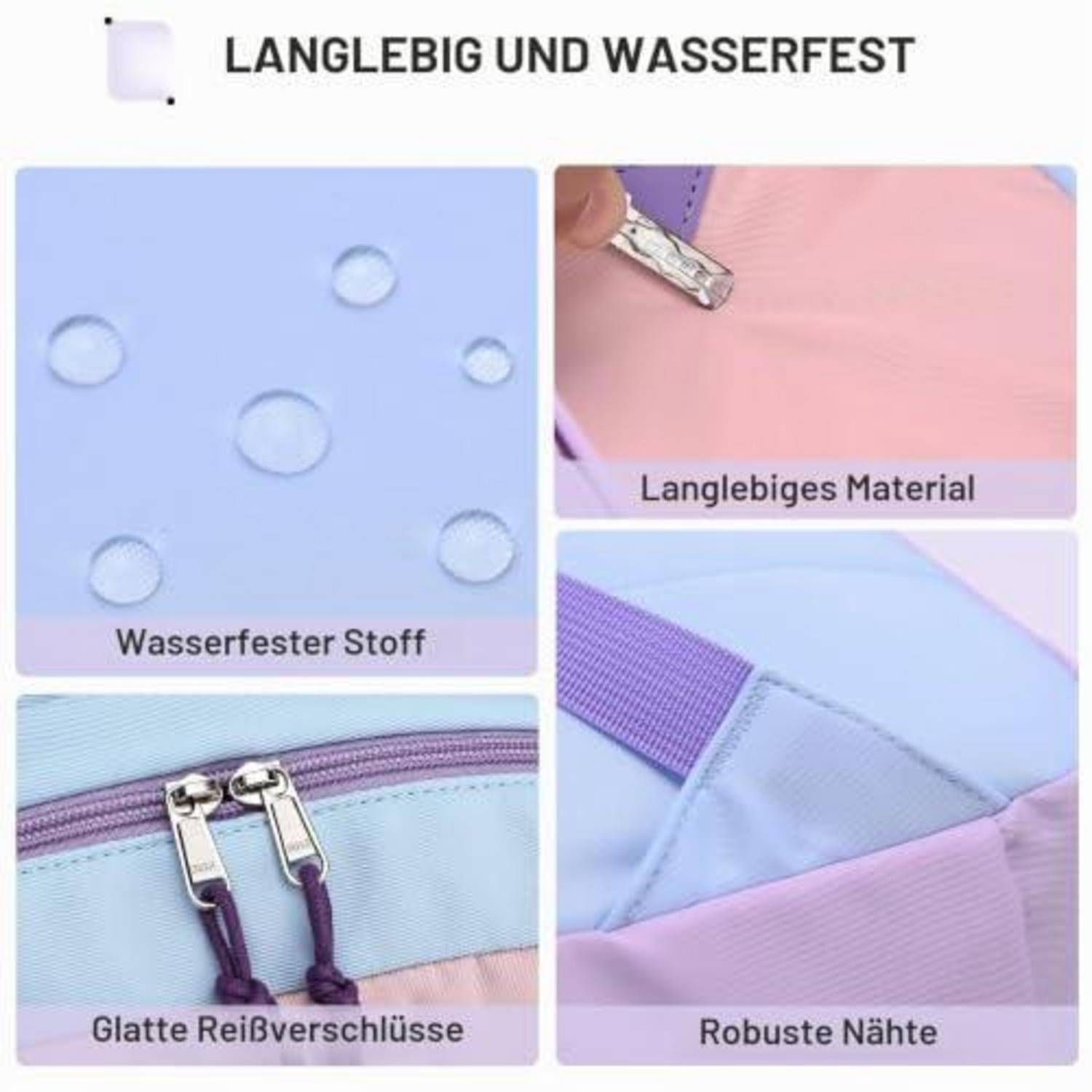 VX VONXURY Schulrucksack 15L leicht robust Blau/Lila