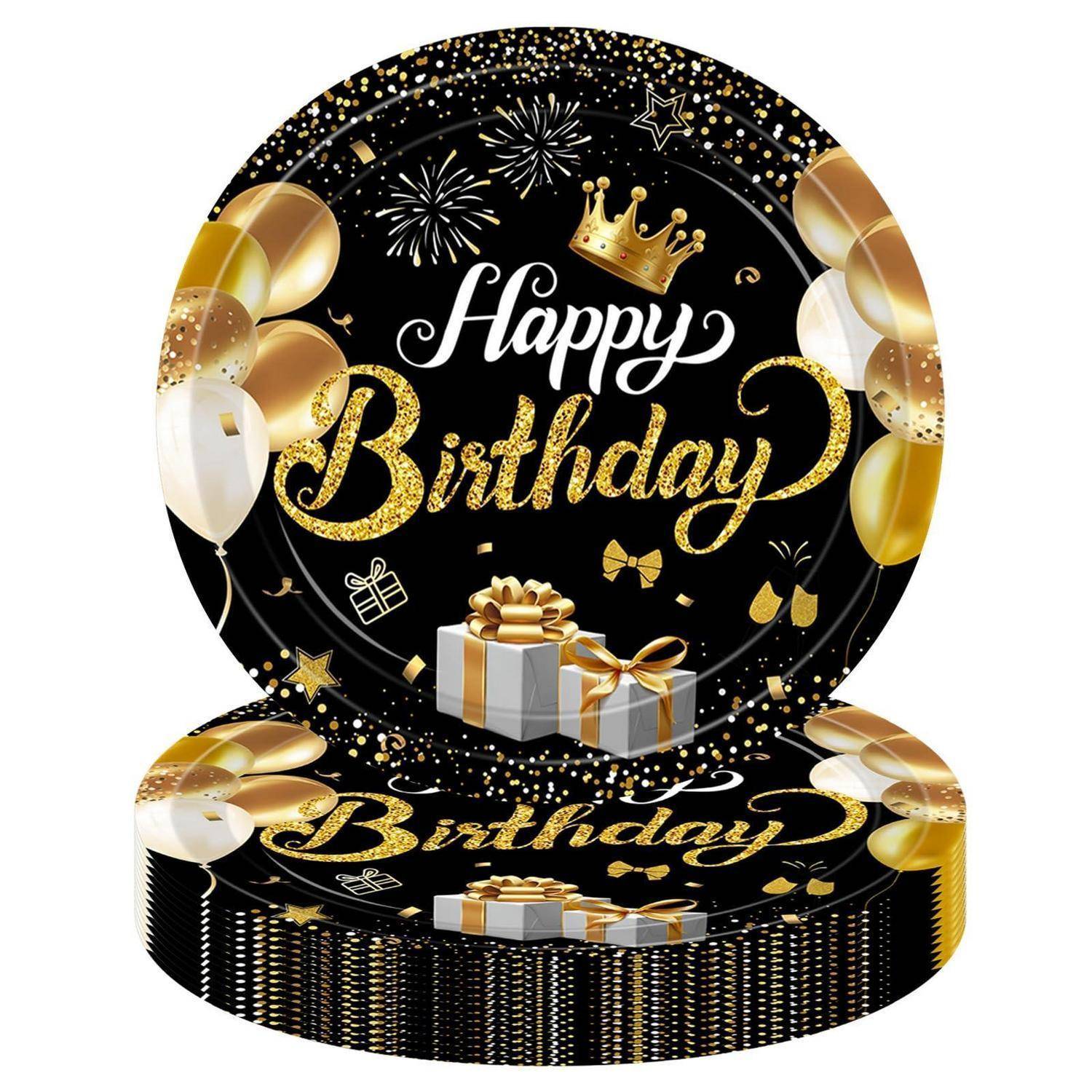 Schwarz-goldene „Alles Gute zum Geburtstag