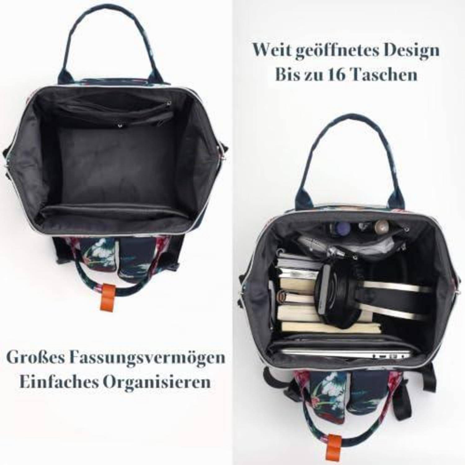 Damen Rucksack mit USB-Ladeanschluss und 15,6 Zoll Laptopfach