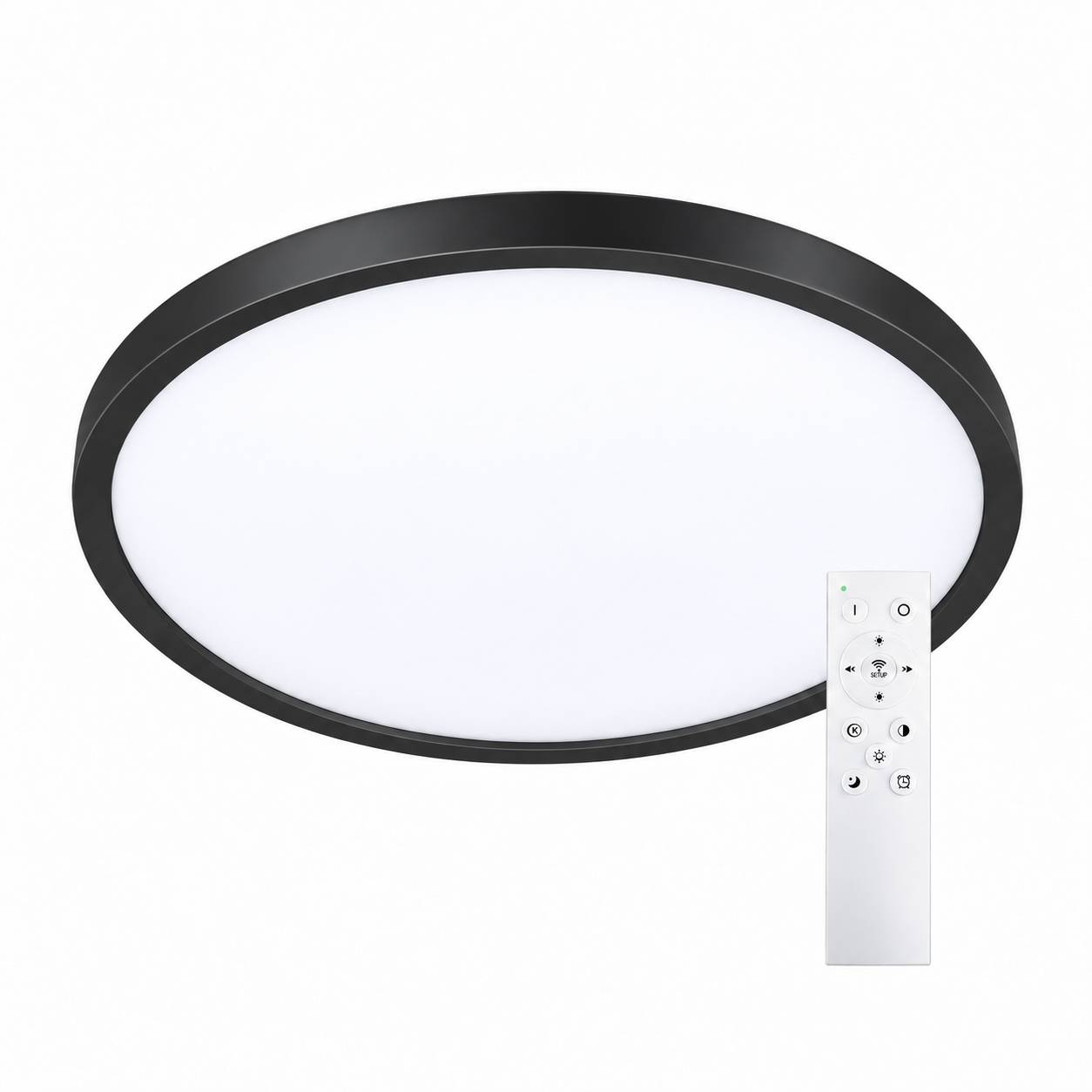 LED Universum LED Panel Deckenleuchte rund weiß Ø60cm 40W CCT 3000-6000K 4400lm dimmbar UGR≤22 CRI>93 IP20 mit Fernbedienung