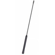 Eine Radioantenne mit schwarzem Griff oder ausziehbarer Stab auf einfachem weißem Hintergrund.