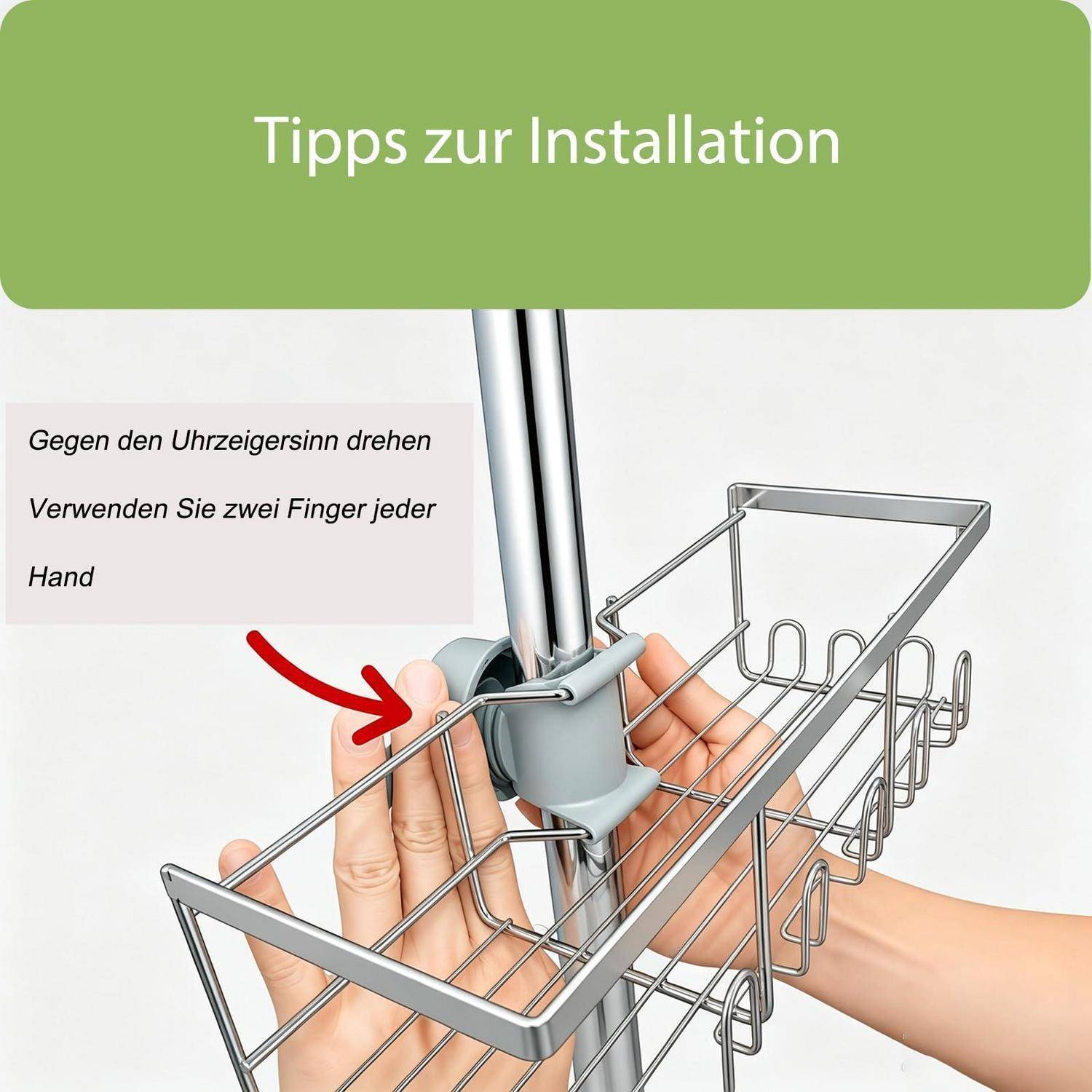 Duschablage ohne Bohren Edelstahl 2 Stück Silber