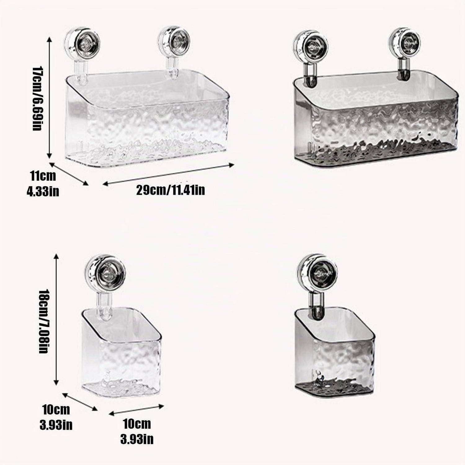 Duschablage mit Saugnapf, ohne Bohren, transparent