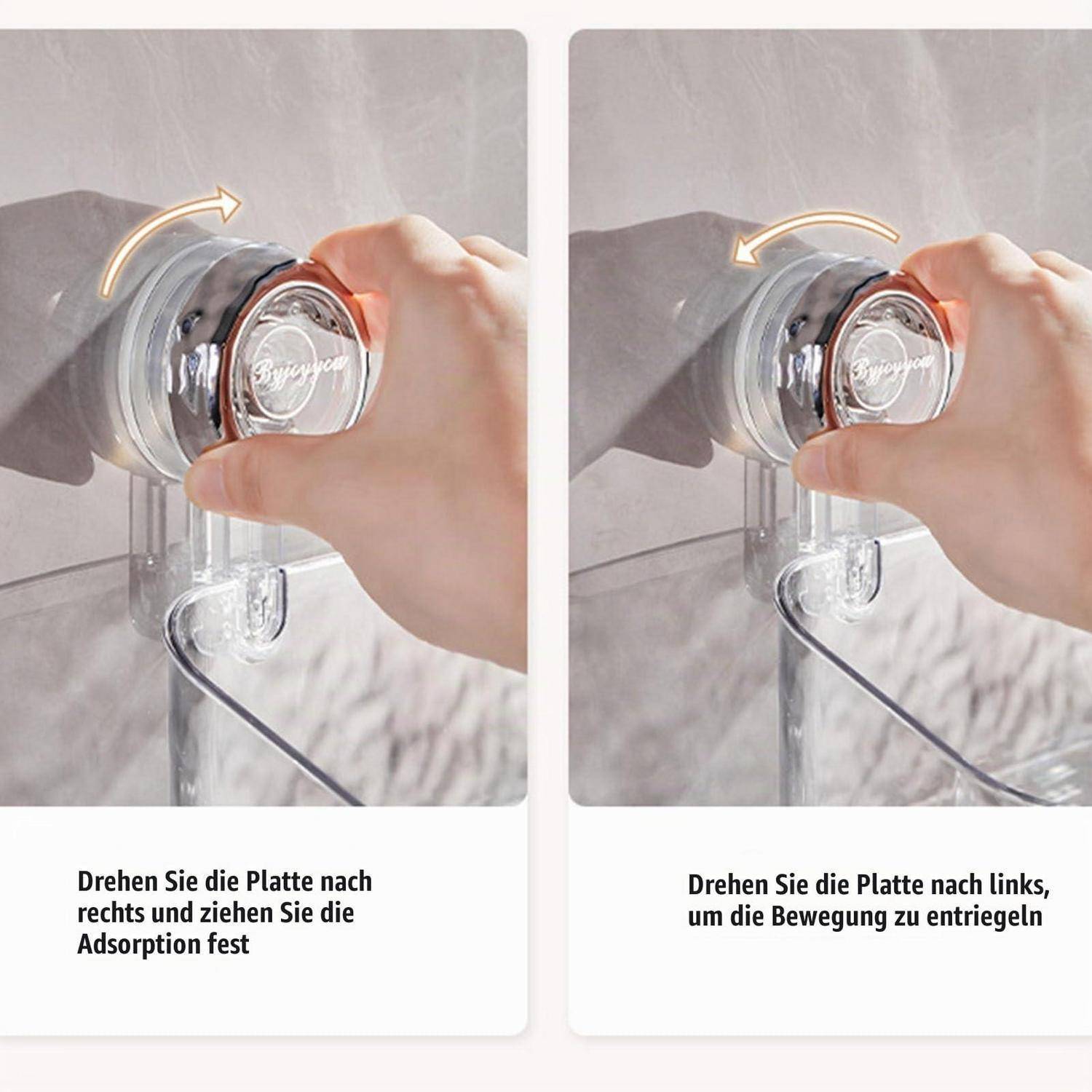 Duschablage mit Saugnapf, ohne Bohren, transparent