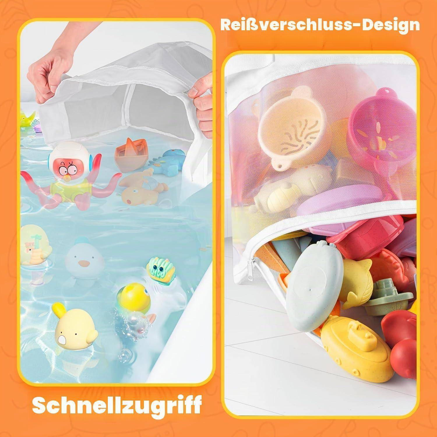Badewannenspielzeug Netz Aufbewahrungstasche mit Haken