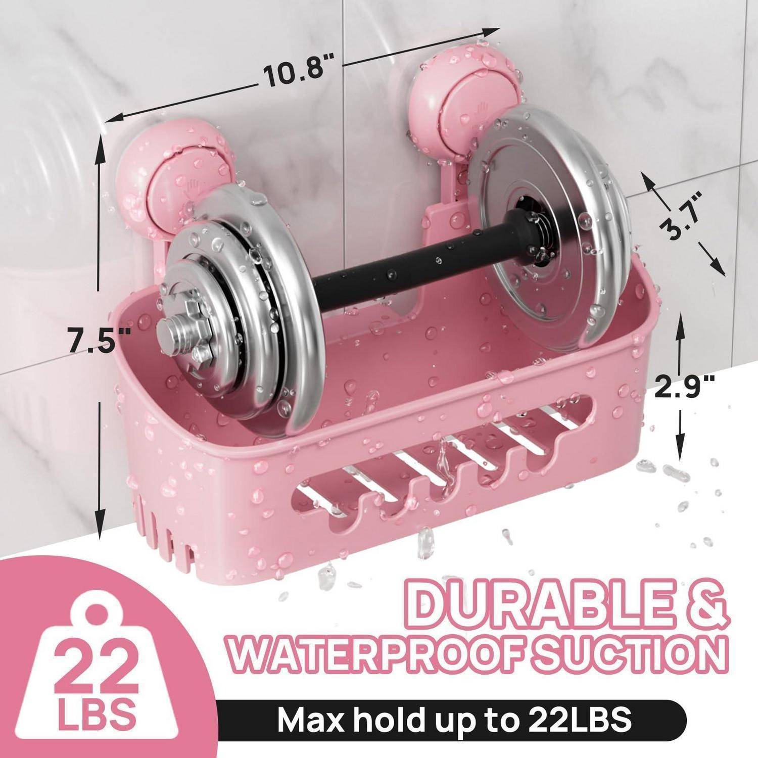 Duschablage Saugnapf extra stark Rosa 1 Tier