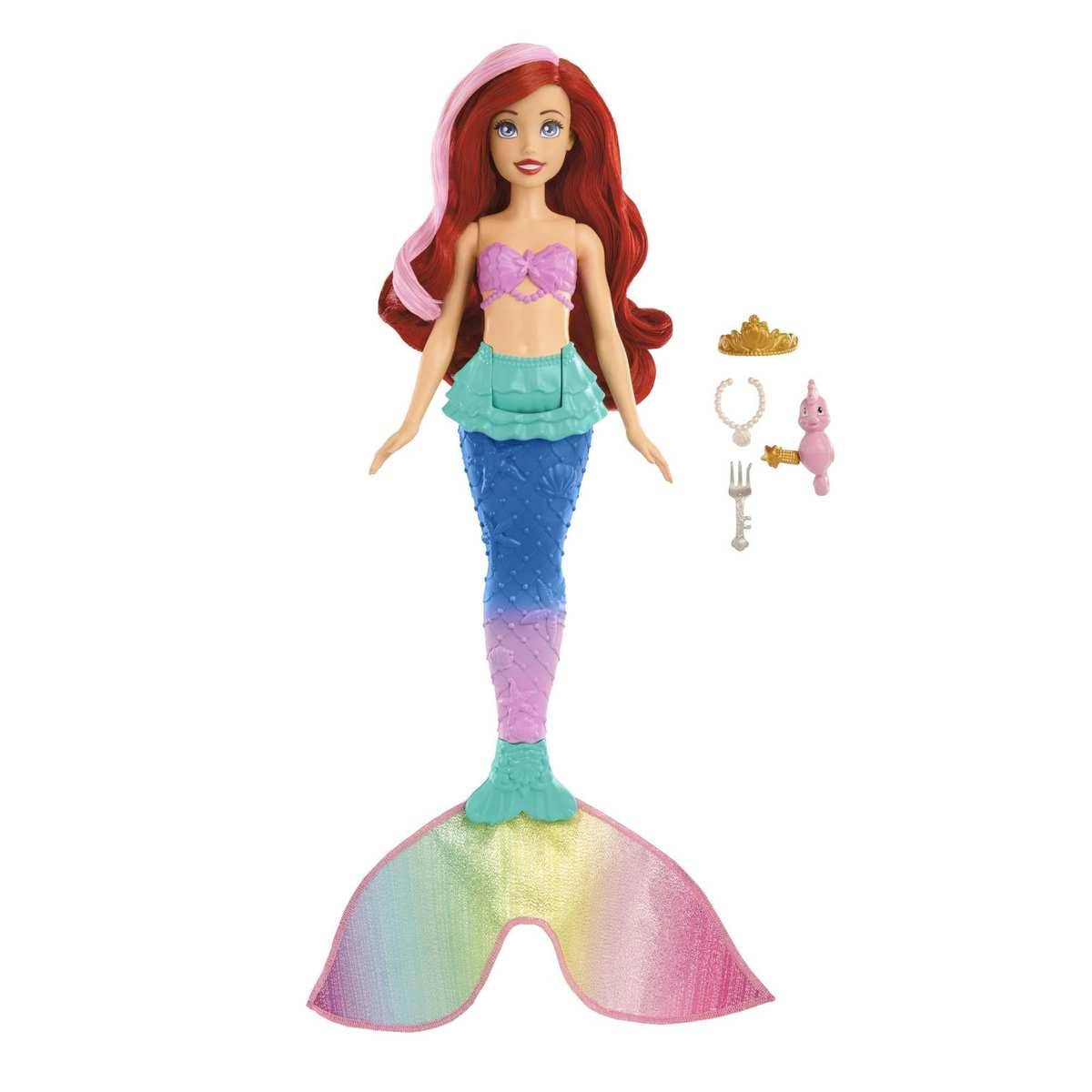 Mattel DISNEY Arielle Meerjungfrau Puppe Farbwechsel + Zubehör Freunde HPD43 3+