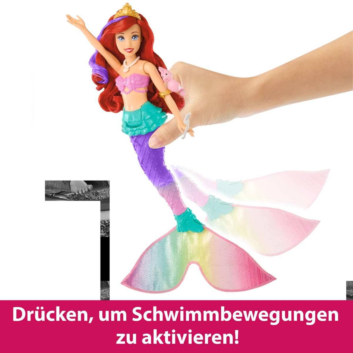 Mattel DISNEY Arielle Meerjungfrau Puppe Farbwechsel + Zubehör Freunde HPD43 3+