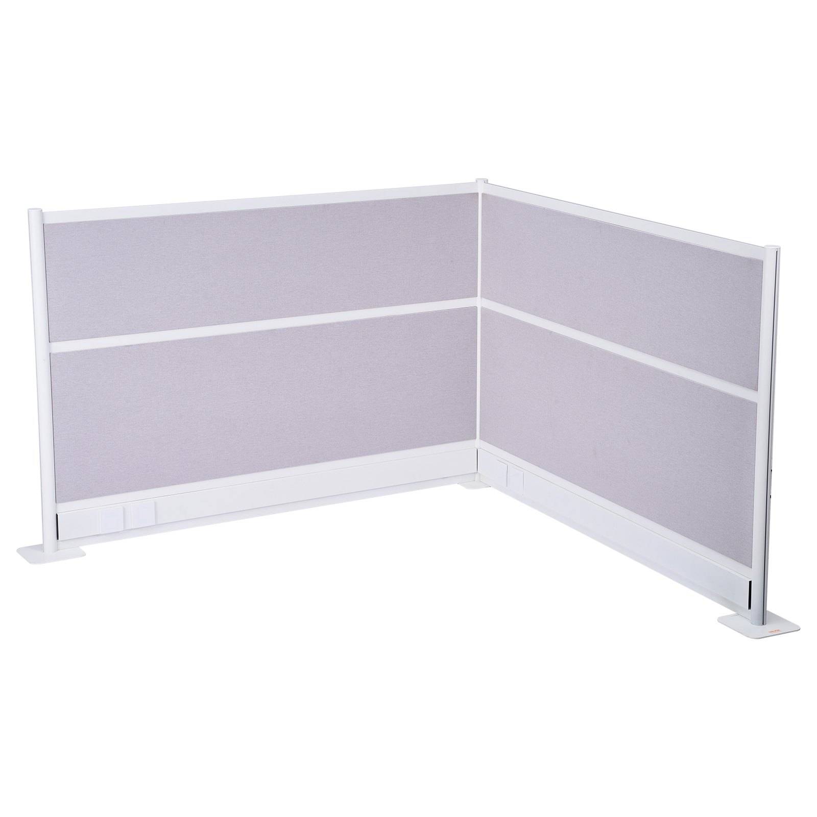 VEVOR Trennwände, Sichtschutzwände, 2er-Pack, 183 x 122 cm, Raumteilerwände, PET-Arbeitsplatz-Wandschirm mit Steckdosenabdeckungen, freistehende Pa