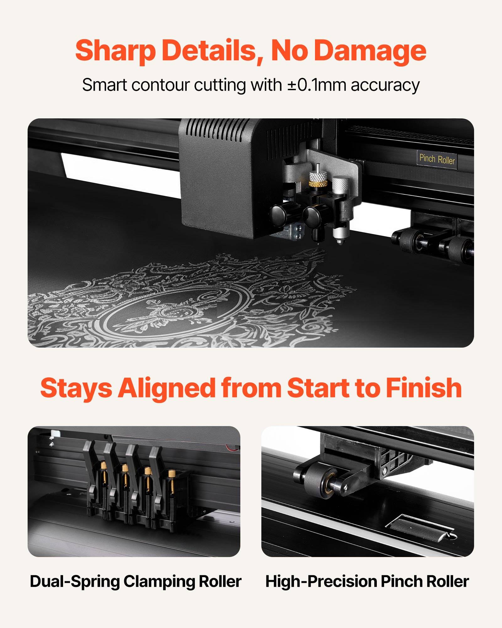 VEVOR Vinylschneidemaschine mit 87 cm max. Zufuhrbreite &amp; Doppelklingen &amp; LED-Anzeige, einstellbares Vinyl-Schneideplotter-Set mit Aufkleberbögen