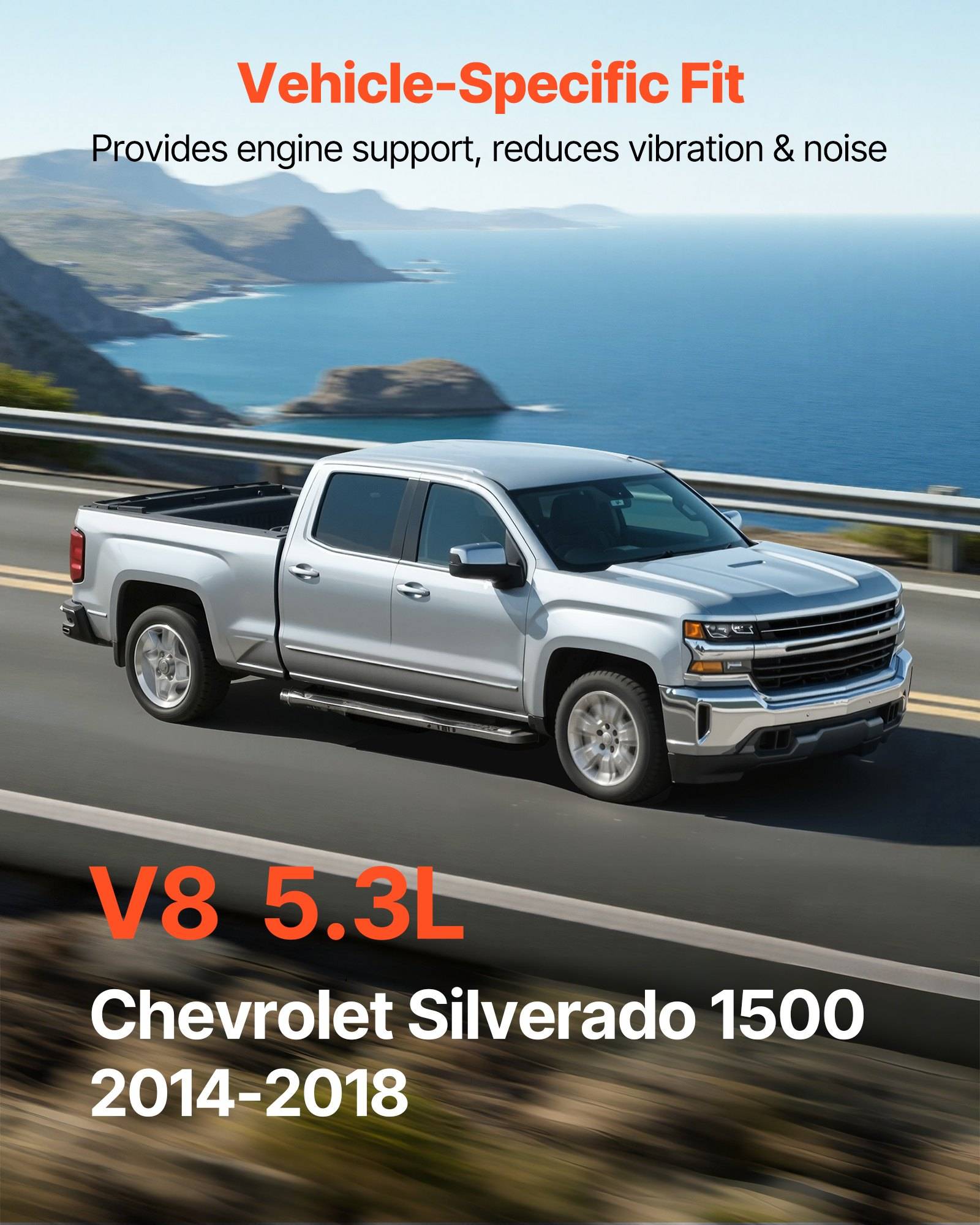 VEVOR Motorhalterung Ersatz, linke vordere Motorhalterung, universell kompatibel mit 2014–2018 Chevrolet Silverado 1500 5,3 l V8, sichere Unterstüt