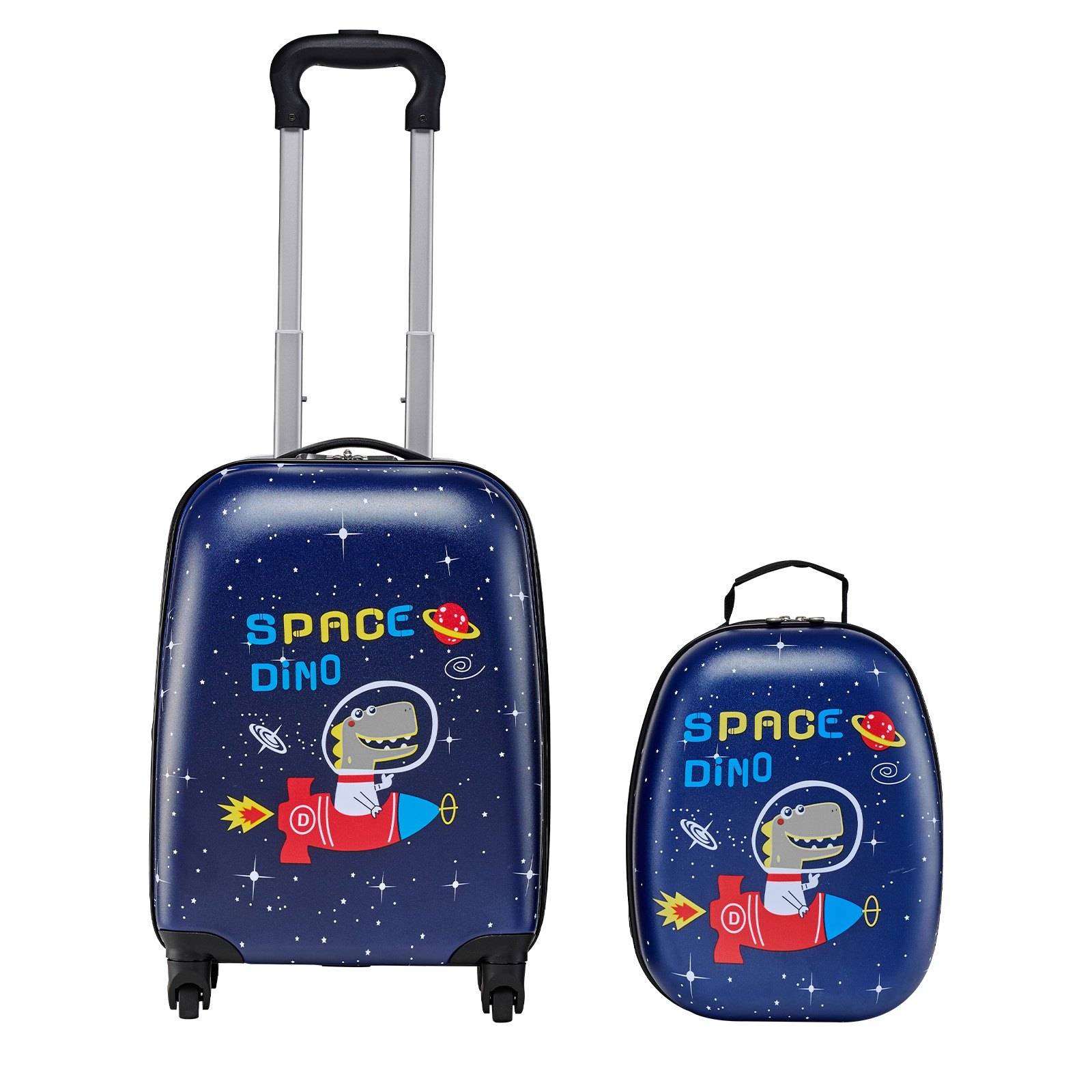 Passendes dunkelblaues Kinder-Reiseset „SPACE DINO