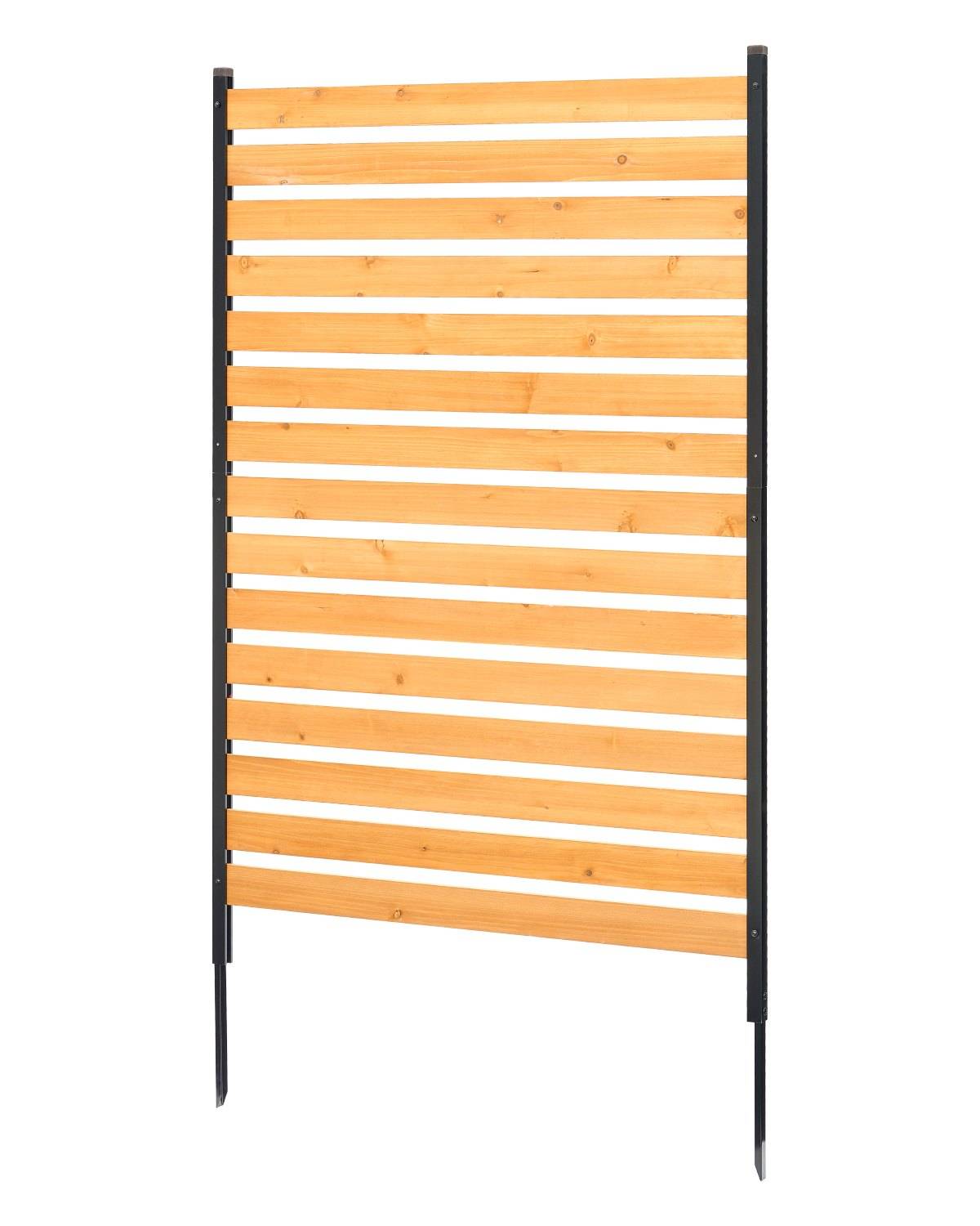 VEVOR Sichtschutzzaun aus Holz, 1550x980 mm, 1-Paneel-Sichtschutzwand für Klimaanlagen, Umzäunung für Poolausrüstung mit Metallpfählen, Mülltonn