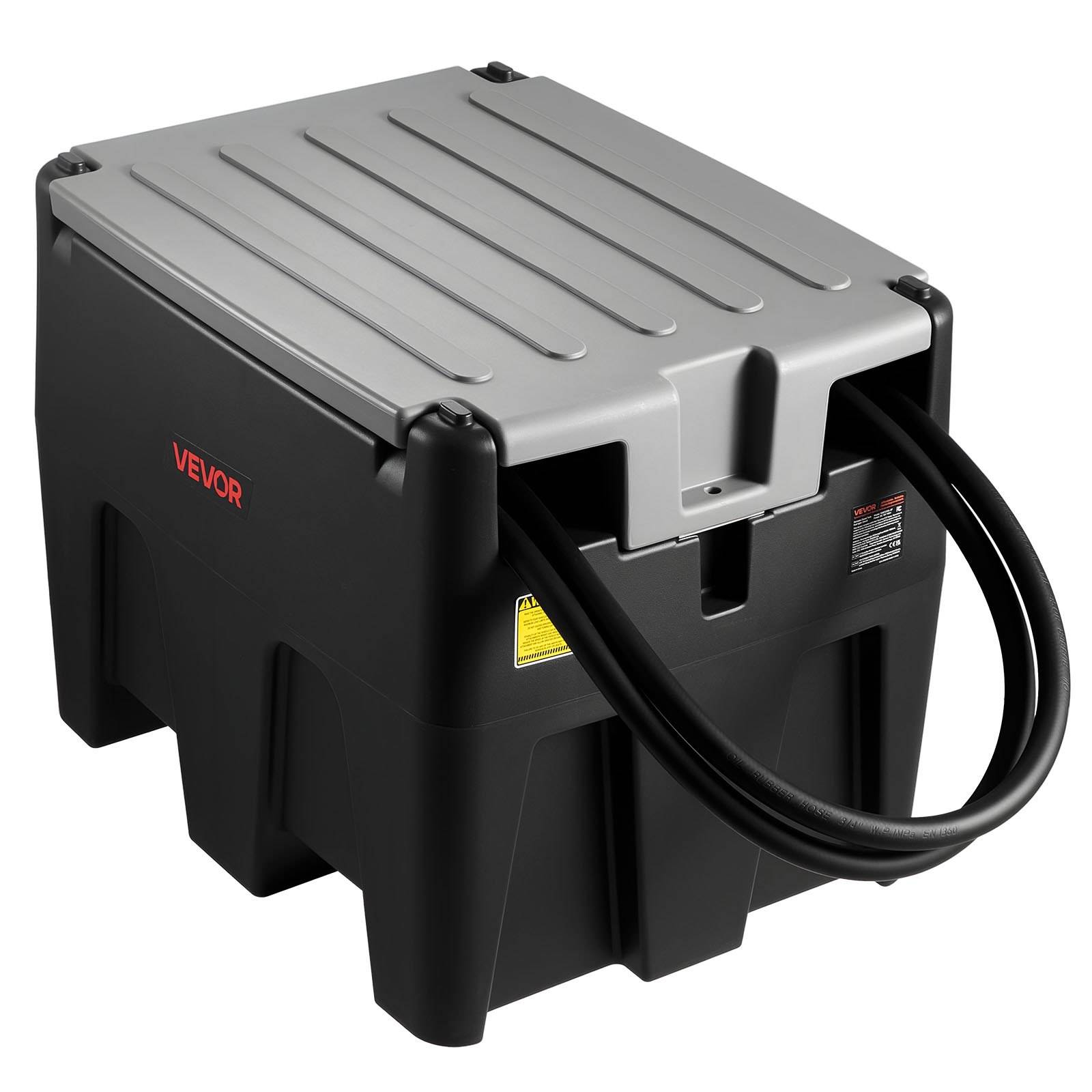 VEVOR Tragbarer Dieseltank, 220 L Fassungsvermögen & 48L/min Durchflussrate, Gaskraftstofftank mit 12 V Transferpumpe & 4 m Gummischlauch