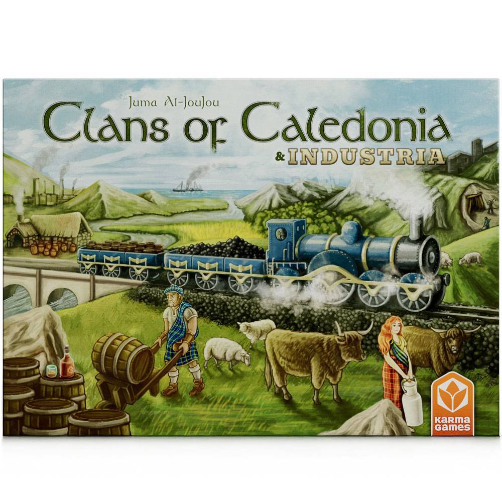 Brettspielschachtelcover für „Clans of Caledonia & Industria