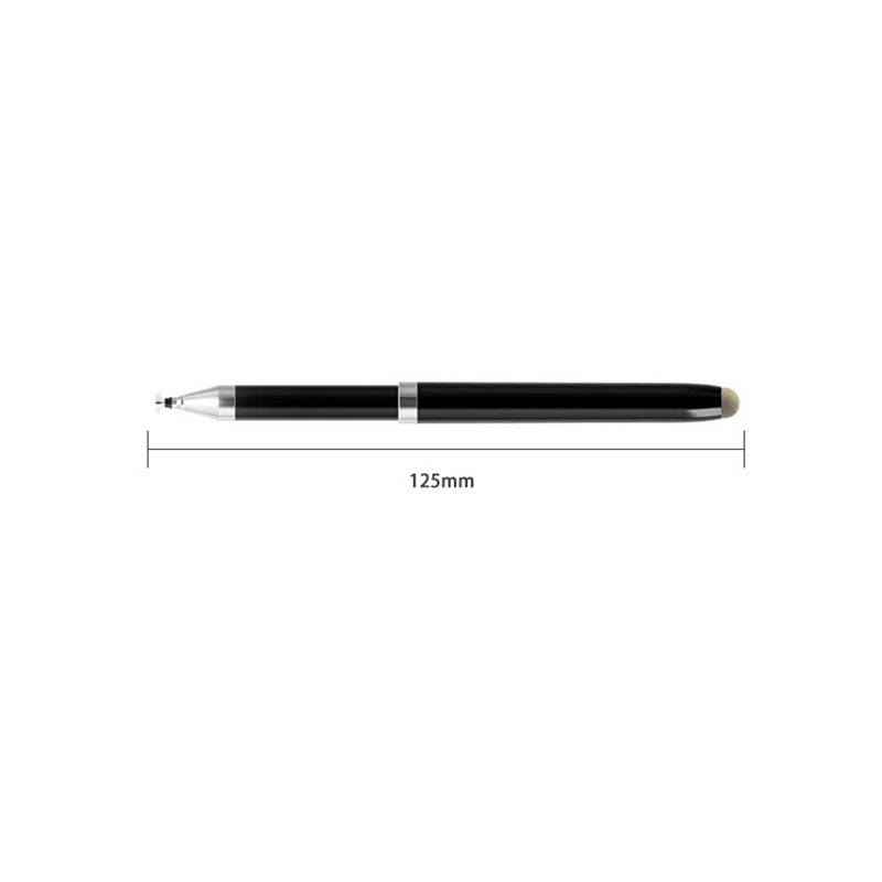 Schwarzer Stift in Seitenansicht mit einer 125-mm-Längenmessung darunter.