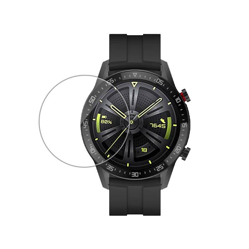 Schwarze Analoguhr mit Smartwatch-Funktion und digitalen Displays, zeigt 10:45 Uhr, 89% Batterie und 18° Temperatur auf schwarzem Armband an.