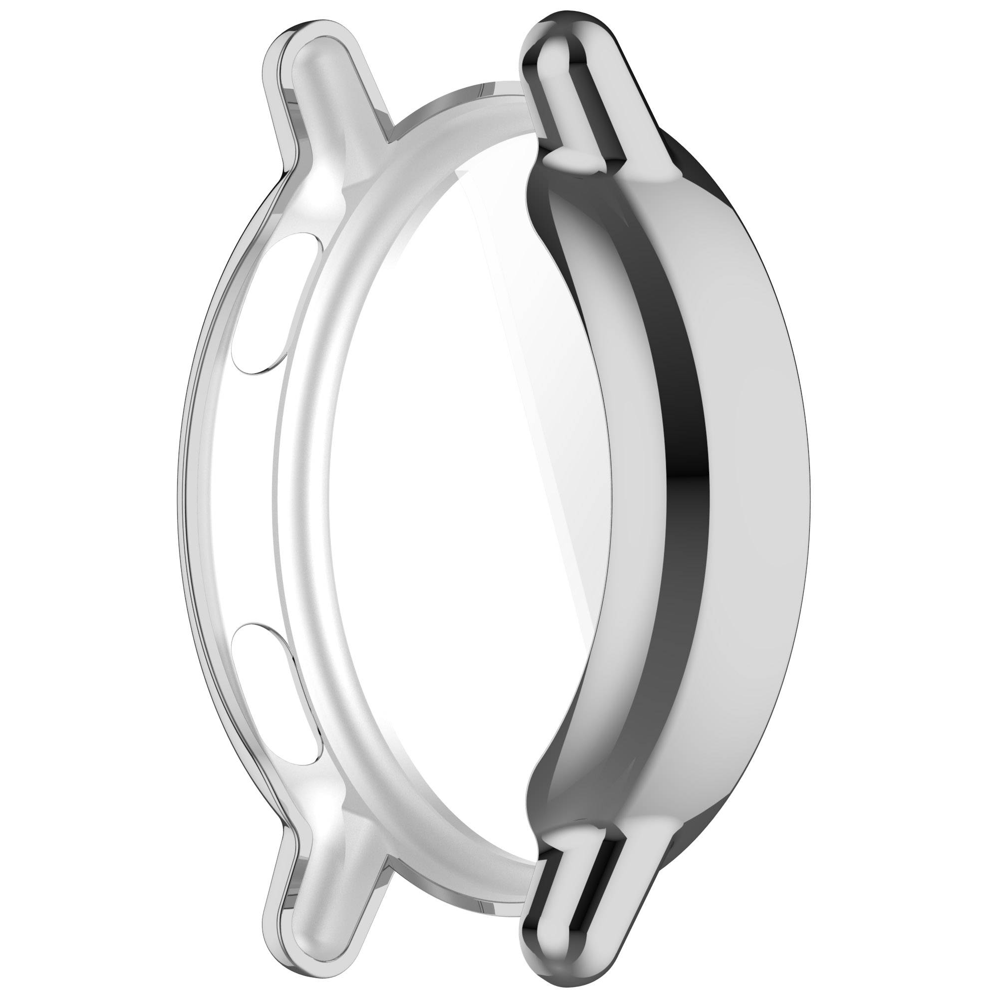 Zweiteiliger metallischer kreisförmiger Spannring oder Ringverbinder, dargestellt als 3D-Produktrendering auf weißem Hintergrund.