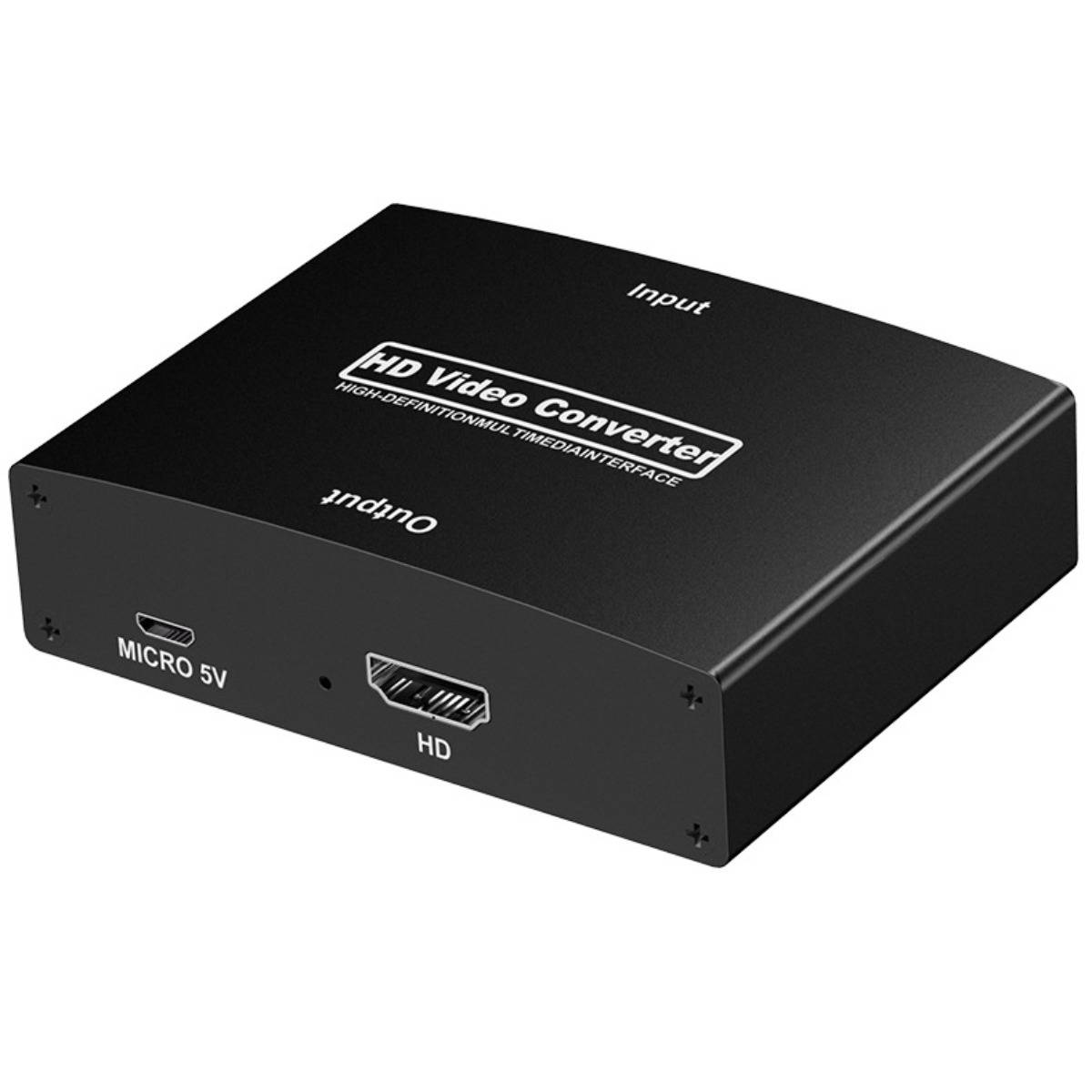 Schwarze HD-Videokonverterbox mit 