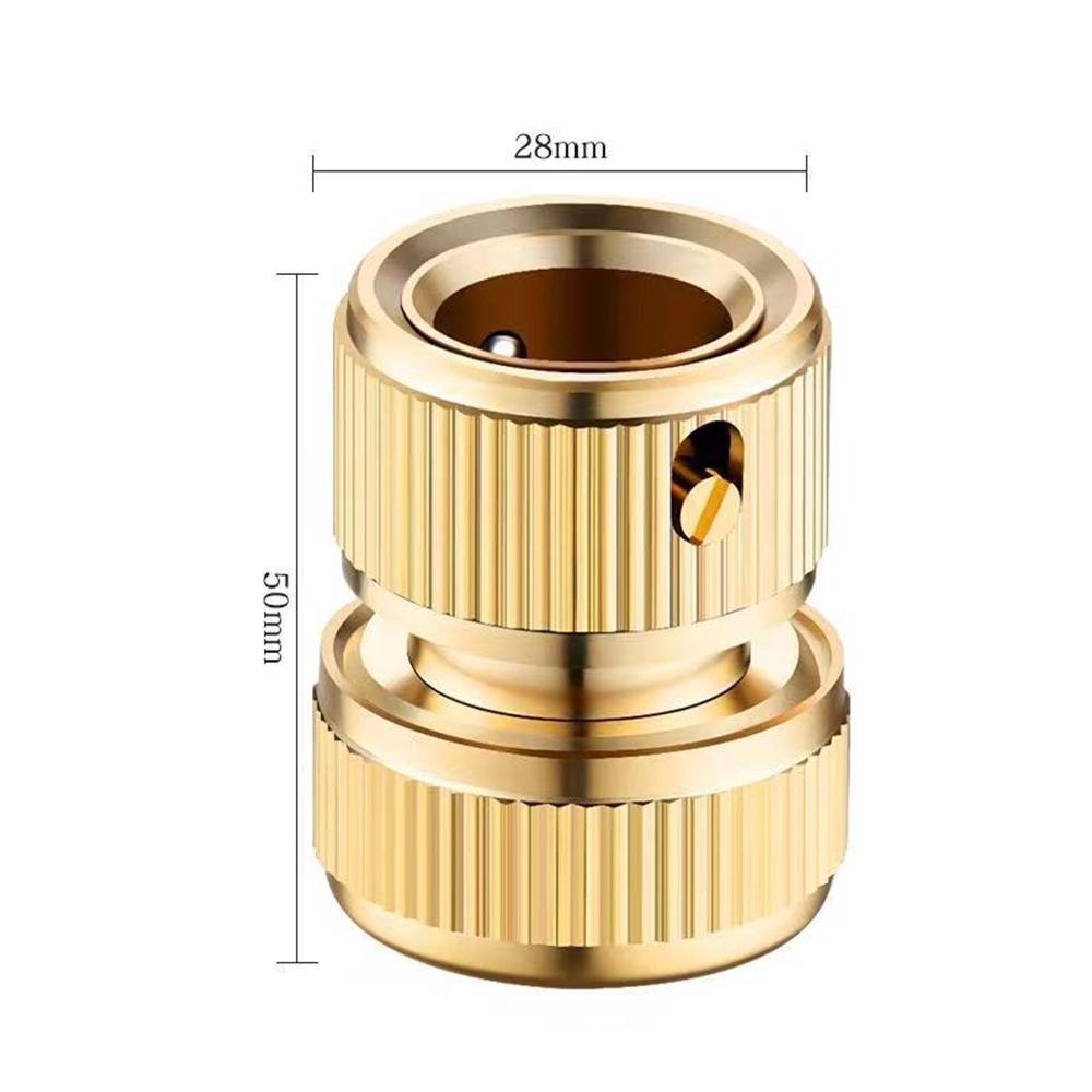 Goldene zylindrische Metallfassung mit gerillten Seiten, abgebildet auf weißem Hintergrund mit beschrifteten Abmessungen von 28 mm Breite und 50 mm Höhe.
