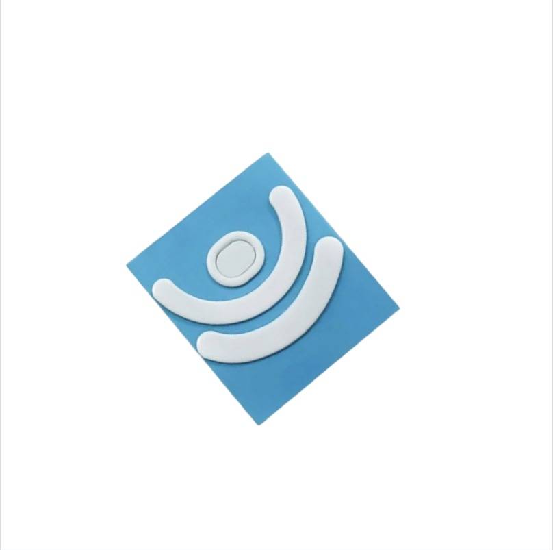 Blaues quadratisches Symbol mit weißem kreisförmigem Mittelpunkt und drei gekrümmten weißen Bögen, die einem Funk- oder Signalsymbol ähneln.