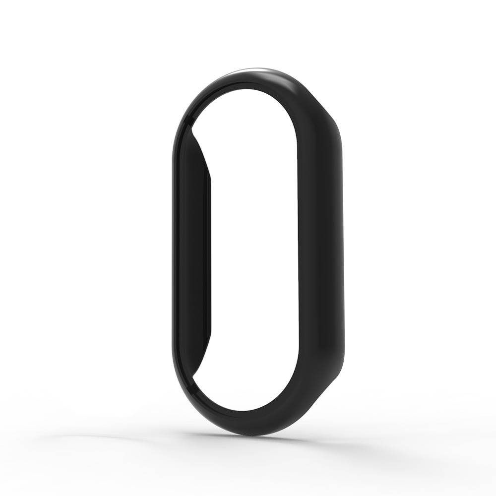 Schwarzes ovales büroklammer-ähnliches Ring auf weißem Hintergrund, dargestellt als einfache Produktvisualisierung.