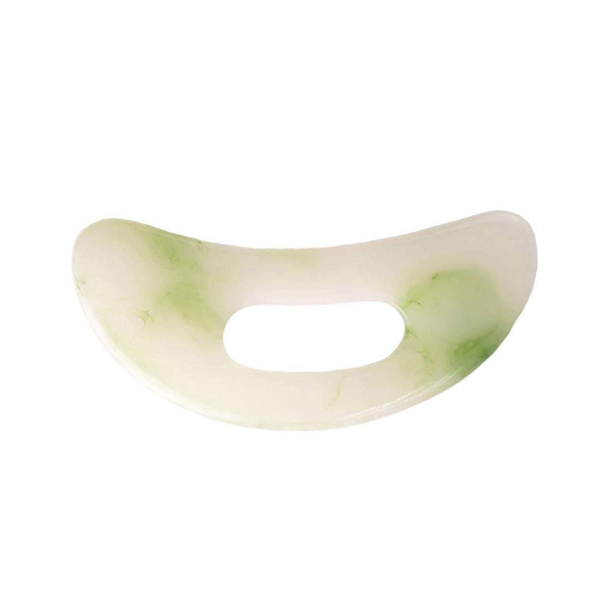 Resin-Gua-Sha-Massagebrett – Gebogenes konturiertes Schabewerkzeug für Gesicht und Körper, Meridianmassage Green
