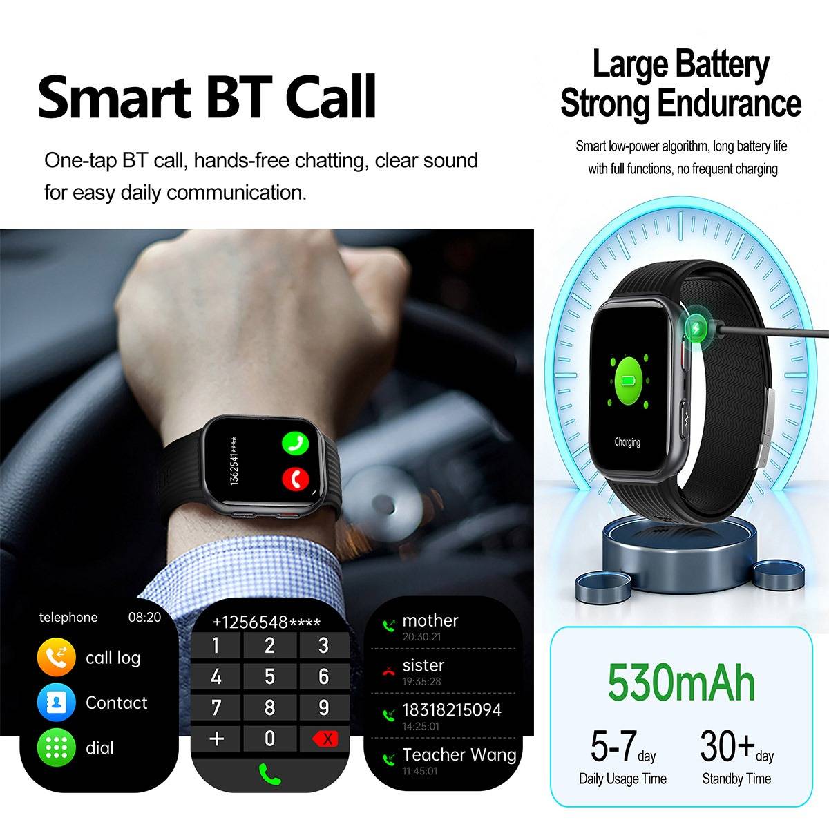 TK67 Smartwatch – Luftpumpen-Blutdruck, SpO2 &amp; EKG (Nicht-medizinisch, nur Referenz), KI-Gesundheitsanalyse, Bluetooth-Anrufe, SOS, IP67 Champagne