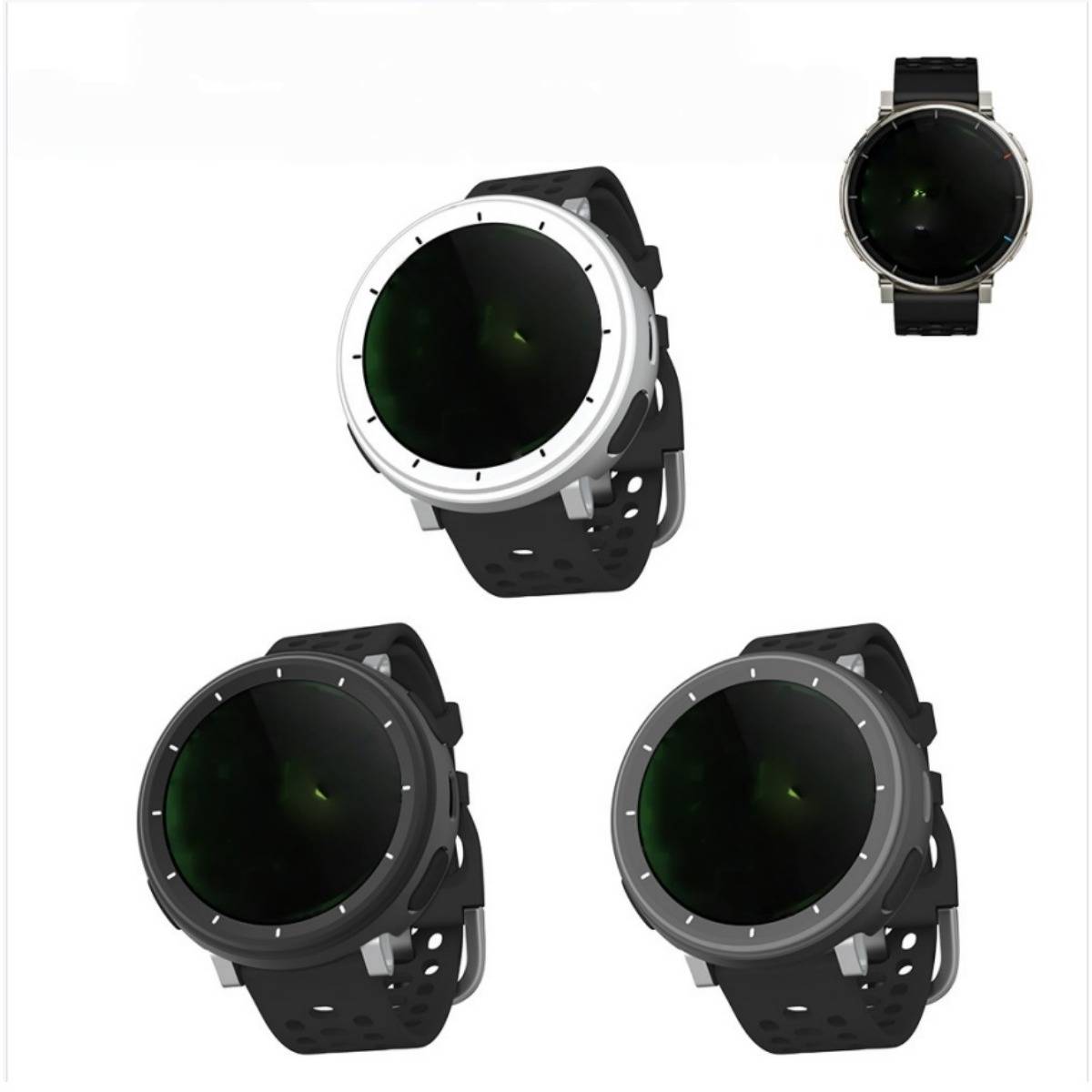 Metall-Schutzgehäuse kompatibel mit Huami Amazfit Active 3 Premium Smartwatch – stoßfest, schlankes Design, mehrere Farben Silver