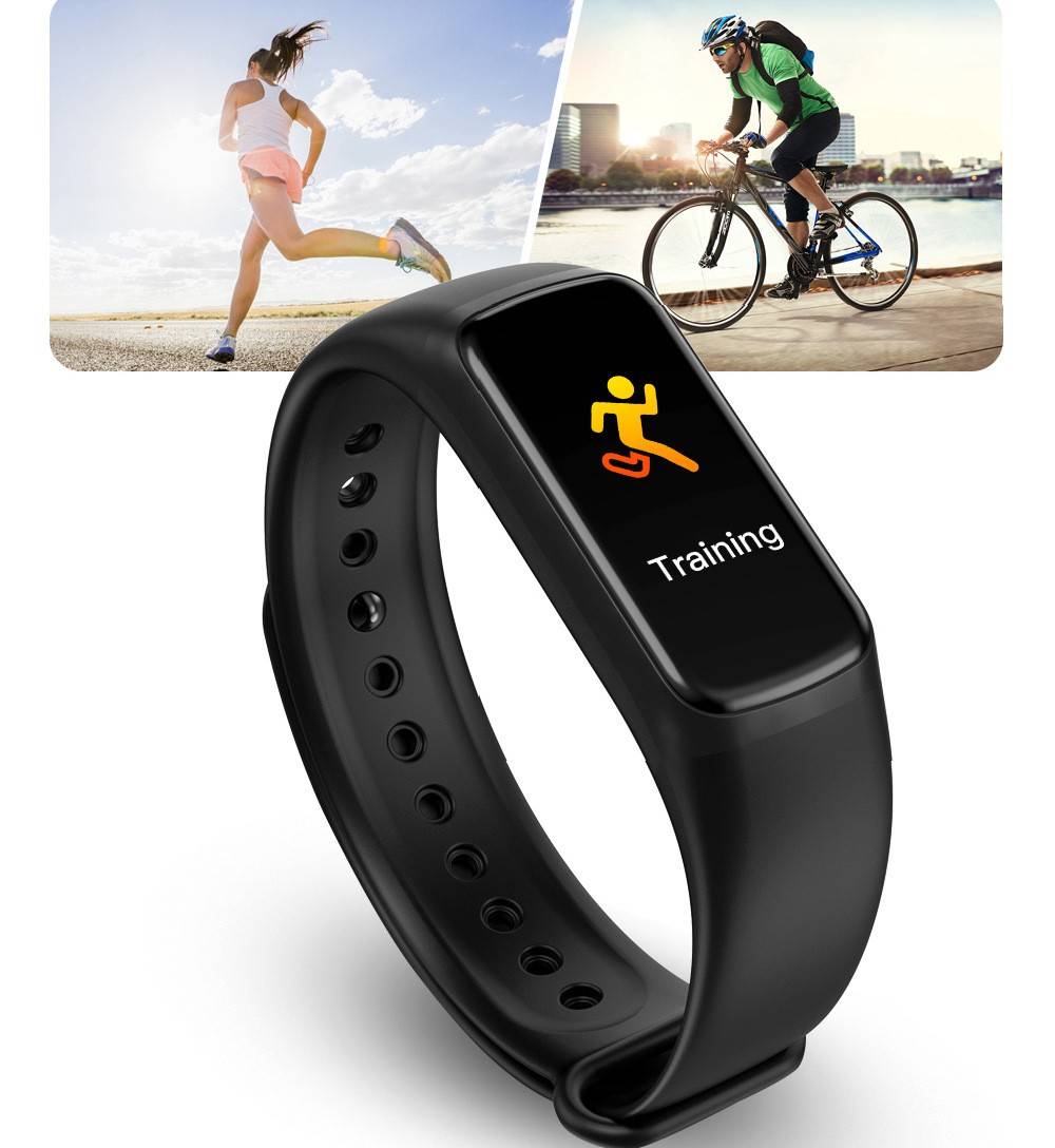 Fitnessarmband mit Puls, Blutsauerstoff, Schrittzähler Black