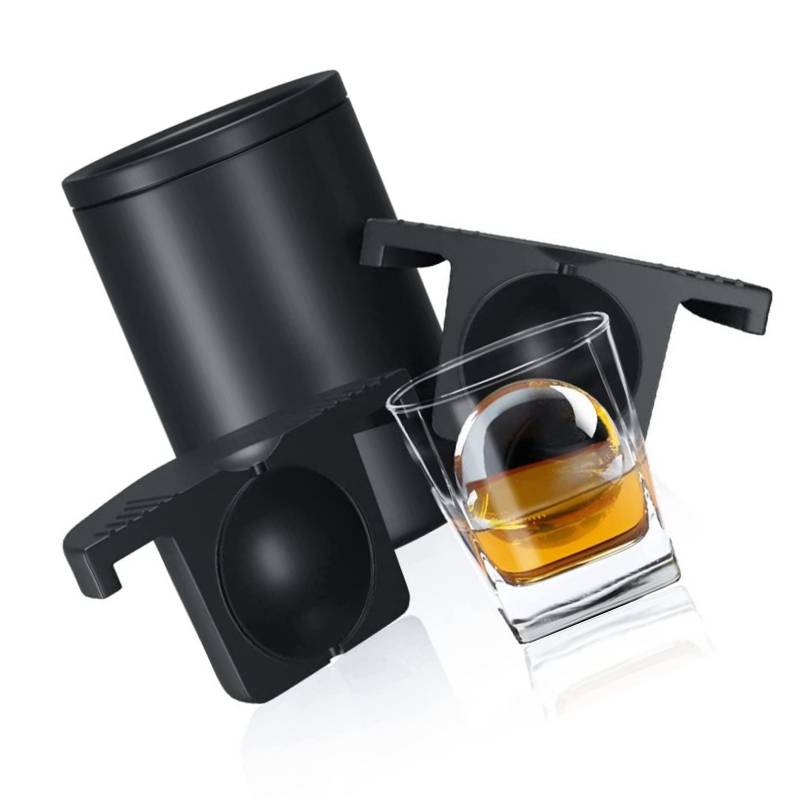 Kristallklare Eiskugelform - Silikon-Eisballform für Cocktails & Whiskey