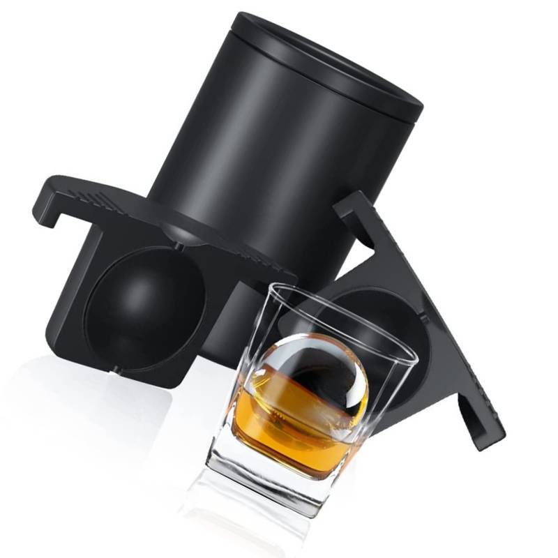 Kristallklare Eiskugelform - Silikon-Eisballform für Cocktails & Whiskey