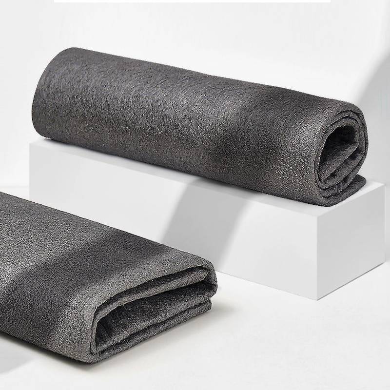 5er-Pack Mikrofasertücher zur Glasreinigung, fusselfrei, streifenfrei, schwarz 30 cm