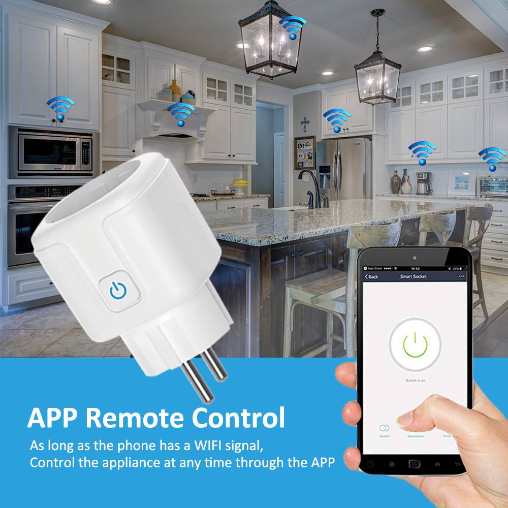Tuya WiFi Smart Plug EU-Standard 16A 4er-Pack