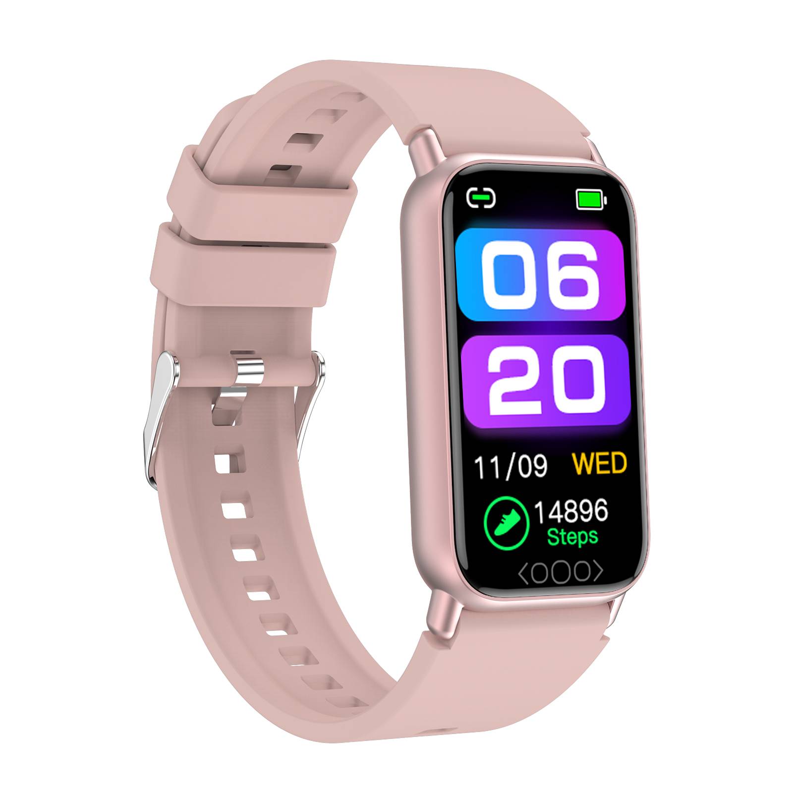 TK 72 Aktivitätsarmband mit Puls- und Schlafüberwachung, IP68 Pink
