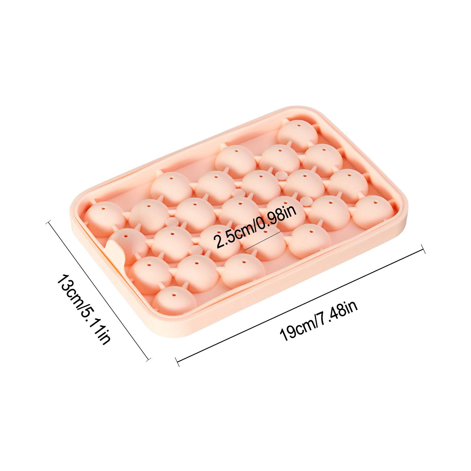 Eisformkugeln aus Silikon mit Deckel Pink