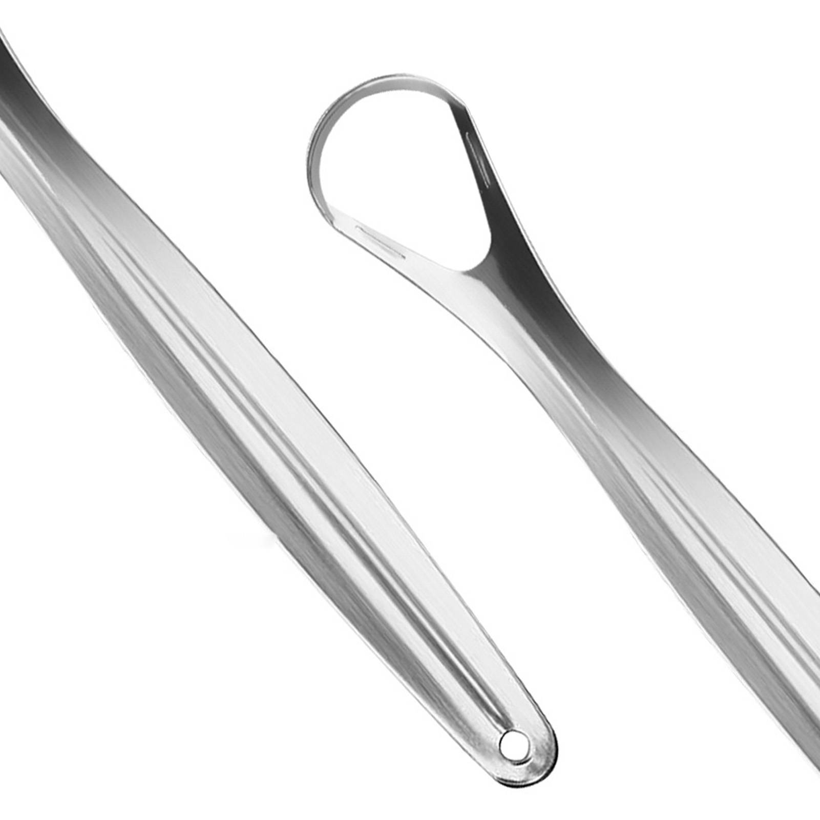 Zungenschaber aus Edelstahl im 3er-Pack Silver