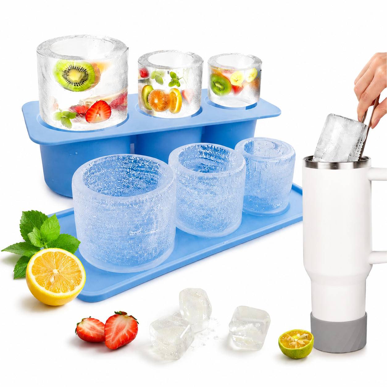 Eisform für Stanley-Becher aus Silikon LightBlue