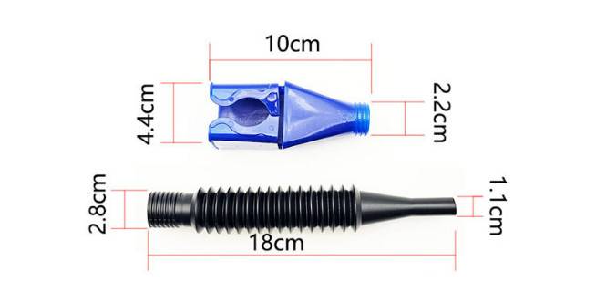 Kunststofftrichter mit flexiblem Hals für Autos und Motorräder Blue