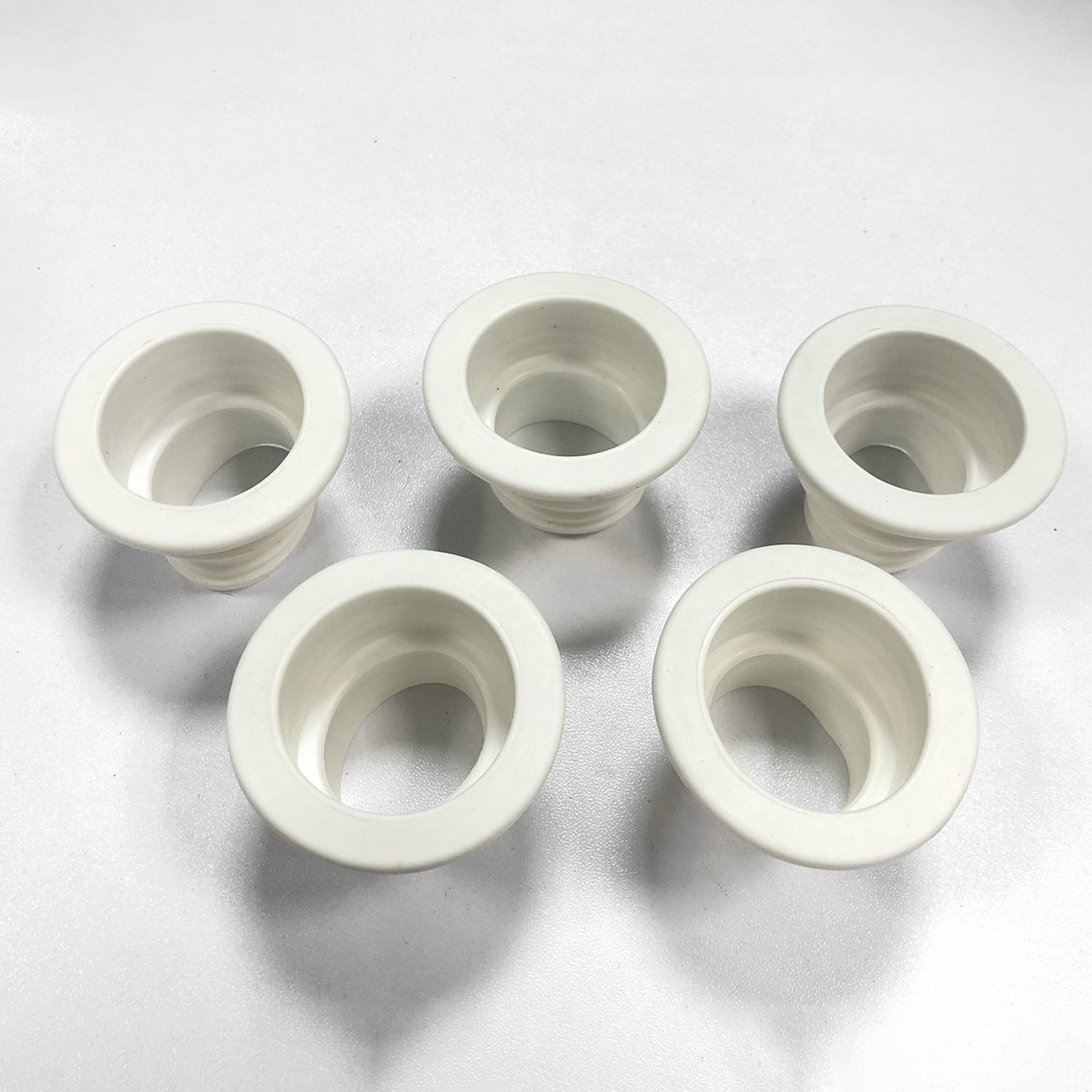 5er-Pack Geruchsstopper aus Silikon für Abflussrohre White
