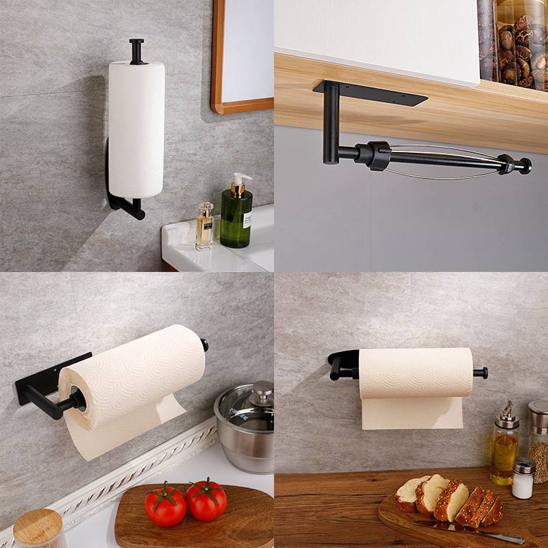 Elegante Küchenrollenhalter aus Edelstahl mit Dämpfung - YS1 Black