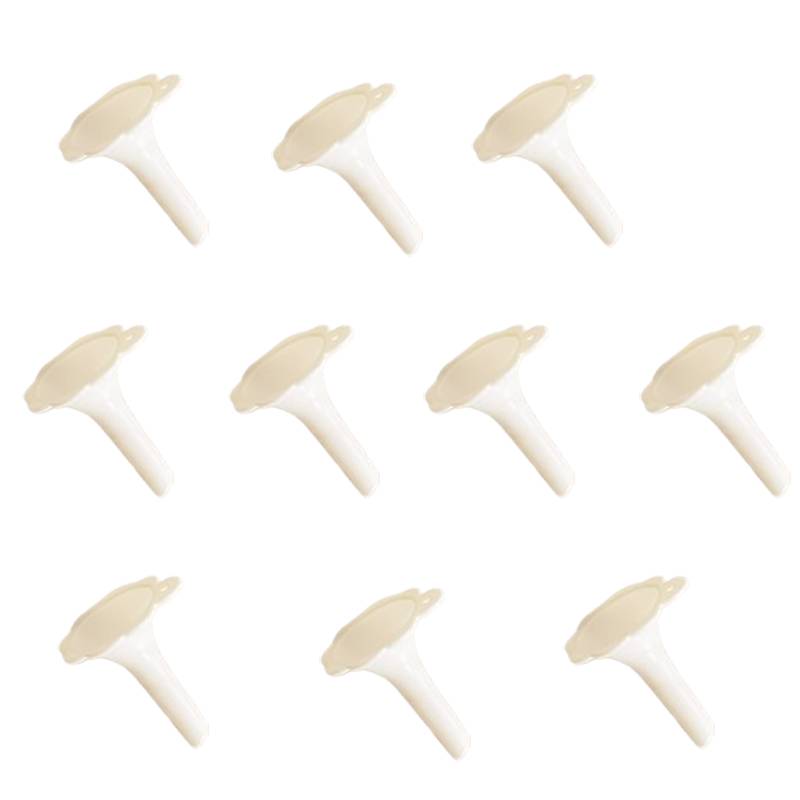 10er-Pack Mini-Trichter - Kleine Kunststofftrichter für ätherische Öle, Parfüm und Flüssigkeiten White