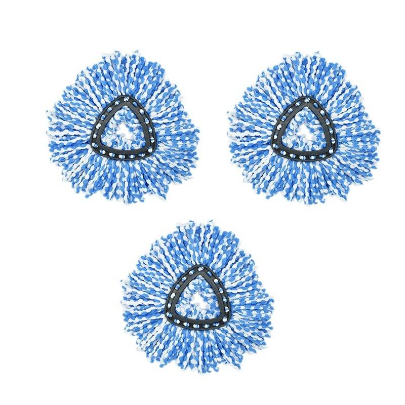 Mikrofaser-Moppkopf-Ersatz-Nachfüllpads kompatibel mit O-Cedar Vileda - 3er Pack White+Blue