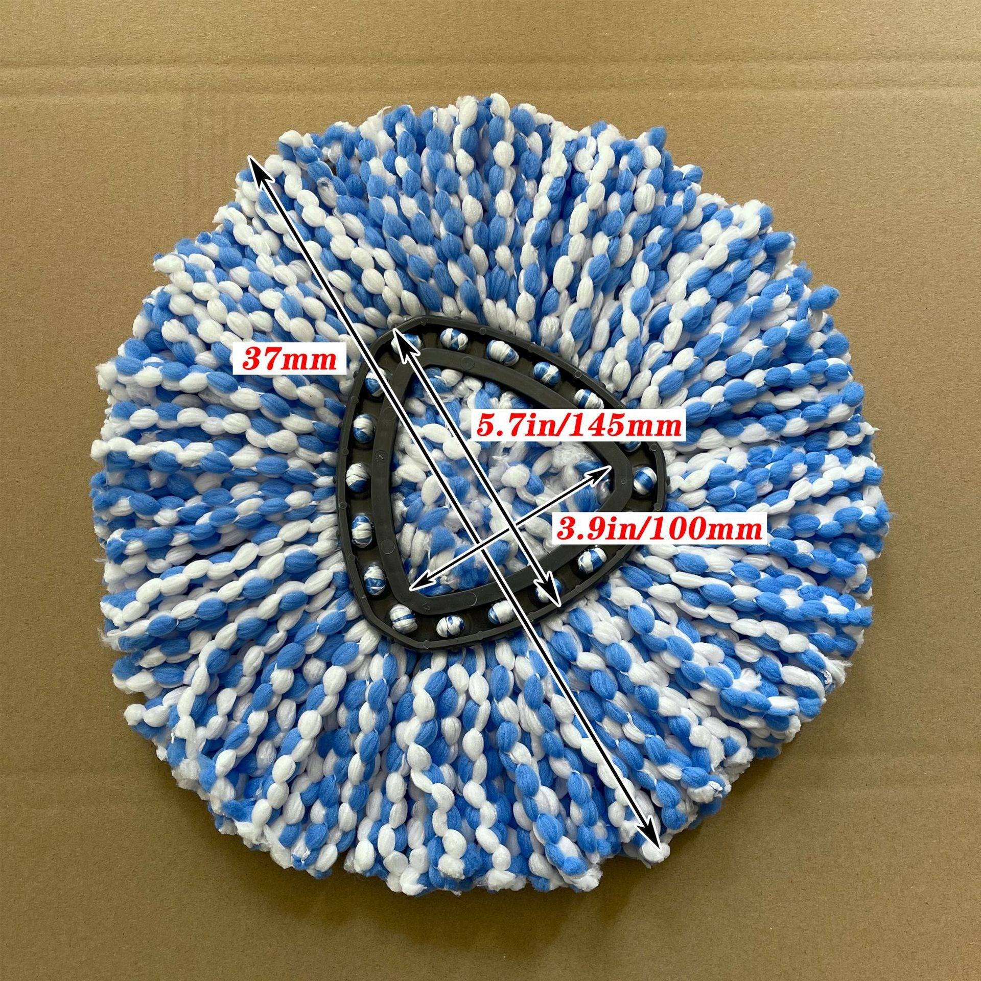 Mikrofaser-Moppkopf-Ersatz-Nachfüllpads kompatibel mit O-Cedar Vileda - 3er Pack White+Blue