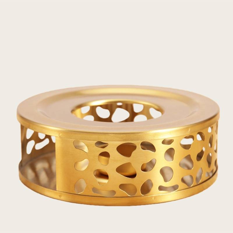 Poröser Teewärmer aus Edelstahl - Kerzen-Teelichthalter Gold