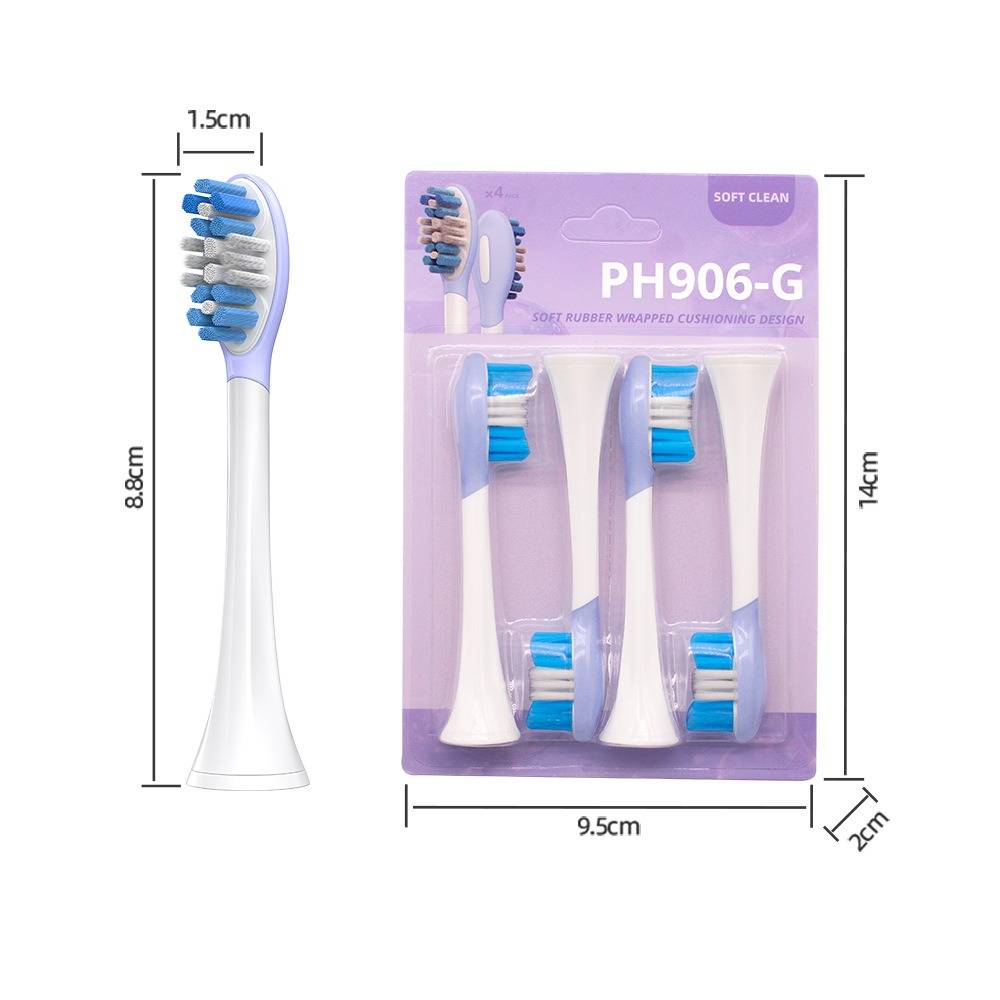 Sonic Elektrische Zahnbürsten-Ersatzköpfe - 8er-Pack, kompatibel mit Philips Sonicare HX369 Serie Purple