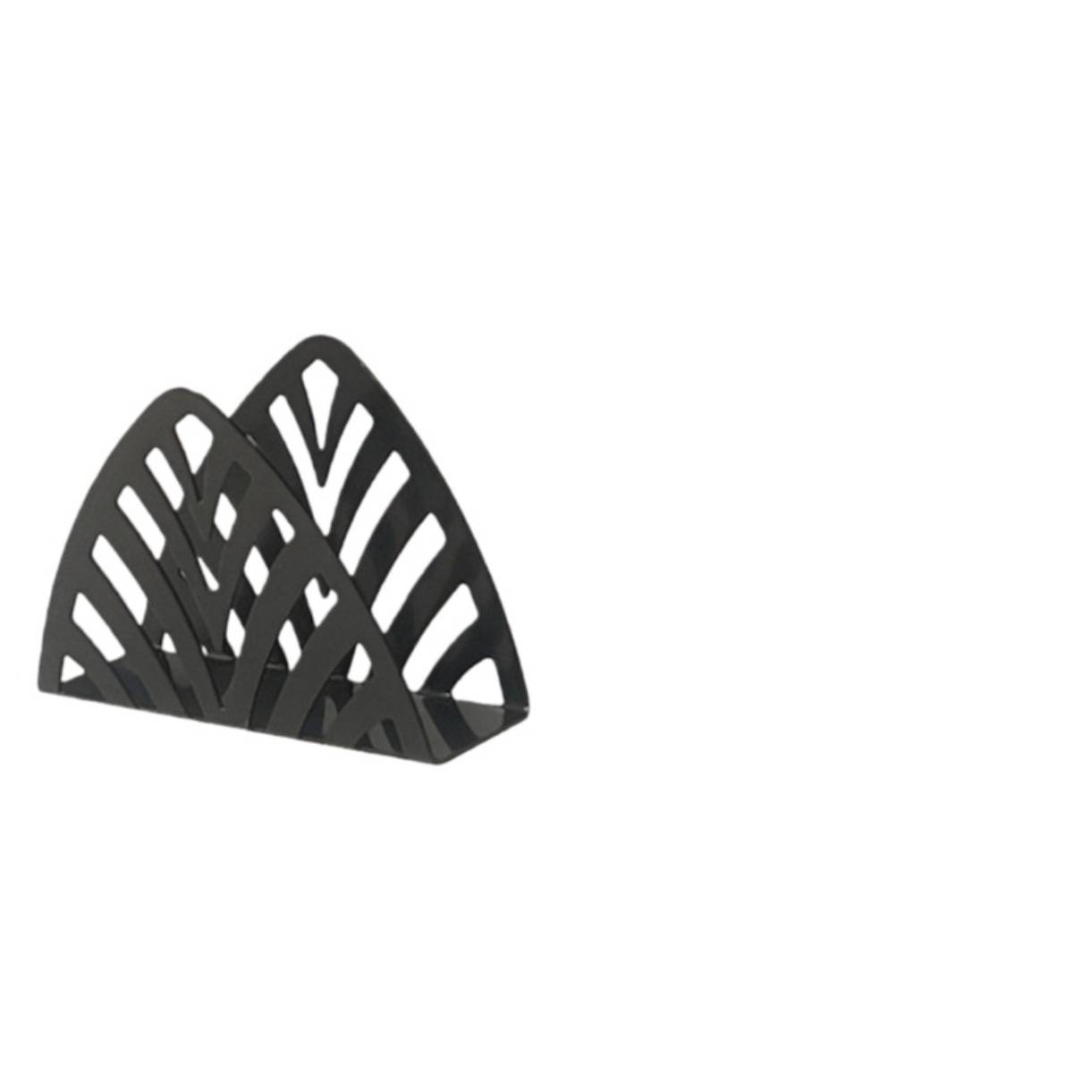 Blattförmiger Serviettenhalter aus Edelstahl – Elegante Tischdekoration Black