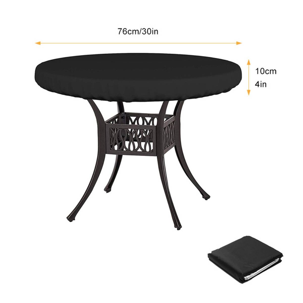 Runde Tischabdeckung 153cm x 153cm x 10cm - 210D Oxford, wasserdicht, staubdicht und lichtblockierend